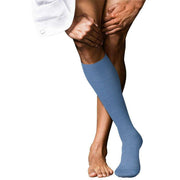 Falke No 6 Finest Merino Wool and Silk Knee High Socks - Arctic Blue