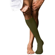Falke No 6 Finest Merino Wool and Silk Knee High Socks - Artichoke Green