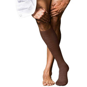 Falke No 6 Finest Merino Wool and Silk Knee High Socks - Brandy Brown