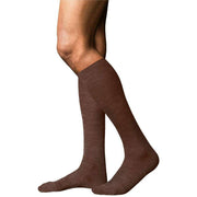Falke No 6 Finest Merino Wool and Silk Knee High Socks - Brandy Brown