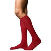 Falke No 6 Finest Merino Wool and Silk Knee High Socks - Cardinal Red