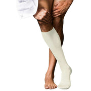 Falke No 6 Finest Merino Wool and Silk Knee High Socks - Wool White