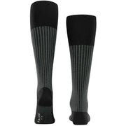 Falke Oxford Stripe Knee High Socks - Black Mix