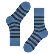 Falke Sensitive Mapped Line Socks - Bonnie Blue