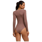 Falke Timeless Cotton Crew Brief Bodysuit - Milkshake Brown