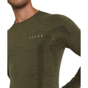 Falke Wool Tech Long Sleeve Shirt - Olive Green