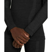Falke Wool Tech Long Sleeve Zip Shirt - Black