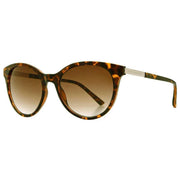 French Connection Soft Round Metal Trim Sunglasses - Brown Demi