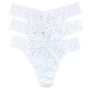 Hanky Panky Signature Lace 3 Pack Original Rise Thong - White