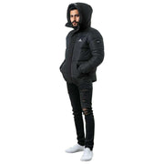 Helvetica Mountain Pioneers Barnes Hooded Parka Jacket - Black
