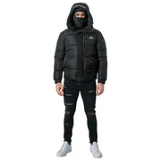 Helvetica Mountain Pioneers Barnes Hooded Parka Jacket - Black