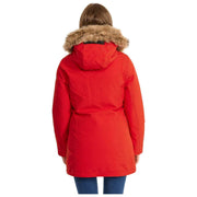 Helvetica Mountain Pioneers Lilli Hooded Parka Jacket - Red/Natural