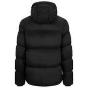 Helvetica Mountain Pioneers Middle Block Hooded Down Jacket - Black