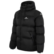 Helvetica Mountain Pioneers Middle Block Hooded Down Jacket - Black