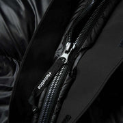 Helvetica Mountain Pioneers Queyras Hodded Down Jacket - Black