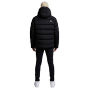 Helvetica Mountain Pioneers Sniper Hooded Down Jacket - Black