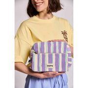 Hindbag Alix Extra Large Toiletry Bag - Green/Parma Stripes