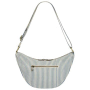 Hindbag Andrea Half Moon Bag - Blue Stripes