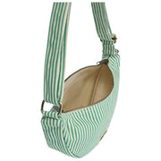 Hindbag Andrea Half Moon Bag - Green Stripes
