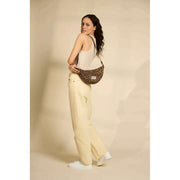 Hindbag Andrea Half Moon Bag - Leopard Cinnamon Brown