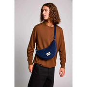 Hindbag Andrea Half Moon Bag - Velvet Navy Blue