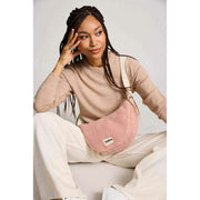 Hindbag Andrea Teddy Half Moon Bag - Powder Pink