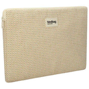 Hindbag Ava Medium Weave 15inch Laptop Case - Nude Beige