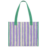 Hindbag Claude Tote Bag - Green/Parma Stripes