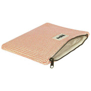 Hindbag Ema Woven Medium Zipped Pouch - Coral Pink
