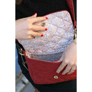 Hindbag Margault Quilted Shoulder Bag - Terracotta Red