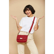 Hindbag Margault Quilted Shoulder Bag - Terracotta Red