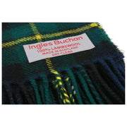 Ingles Buchan Campbell Of Argyll Lambswool Scarf - Green/Blue/Yellow