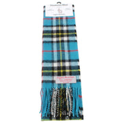 Ingles Buchan Thomson Blue Lambswool Scarf - Blue/Black/Yellow