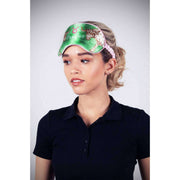 Jessica Russell Flint Taurus Silk Eye Mask - Green/Beige