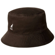 Kangol Washed Bucket Hat - Coffee Bean Brown