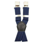 Knightsbridge Neckwear XL Stripe Clip Style Braces - Blue/Black