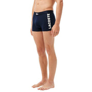 Lacoste Croc Waist 3 Pack Trunks - Navy/Blue/Silver