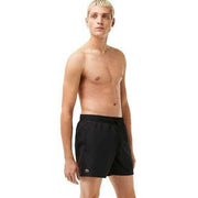 Lacoste Light Quick-Dry Swim Shorts - Black/Green
