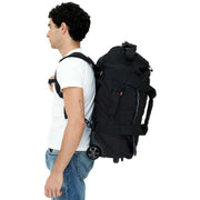 Lefrik Maverick Ripstop Foldable Trolley Backpack - Black