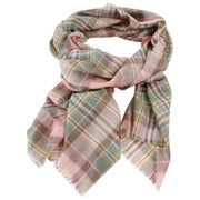 Locharron of Scotland Alba Dundee Fine Merino Scarf - Pink/Grey/Yellow