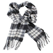 Locharron of Scotland Beau MacFarlane Modern Tartan Cashmere Scarf - Black/White