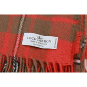 Locharron of Scotland Borders Macgregor Clan Weathered Lambswool Blanket - Red