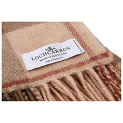 Locharron of Scotland Borders Saskatchewan Lambswool Blanket - Beige/Brown/Green
