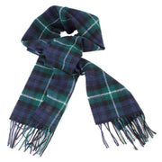 Locharron of Scotland Bowhill Lamont Modern Lambswool Tartan Scarf - Blue/Green/Black