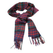 Locharron of Scotland Bowhill Macdonald Clan Modern Lambswool Tartan Scarf - Blue/Green/Red