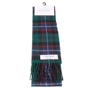 Locharron of Scotland Bowhill Mitchell Modern Lambswool Tartan Scarf - Green/Blue/Red