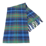 Locharron of Scotland Bowhill New York City Tartan Lambswool Tartan Scarf - Green/Blue