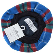 Locharron of Scotland Edinburgh Lambswool Tam - Blue/Red/Green
