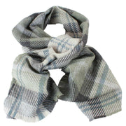 Locharron of Scotland Fearne Gordon Dress British Wool Scarf - Pearl White/Blue/Green