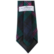Locharron of Scotland Reiver Baird Modern Tartan Tie - Navy/Dark Green